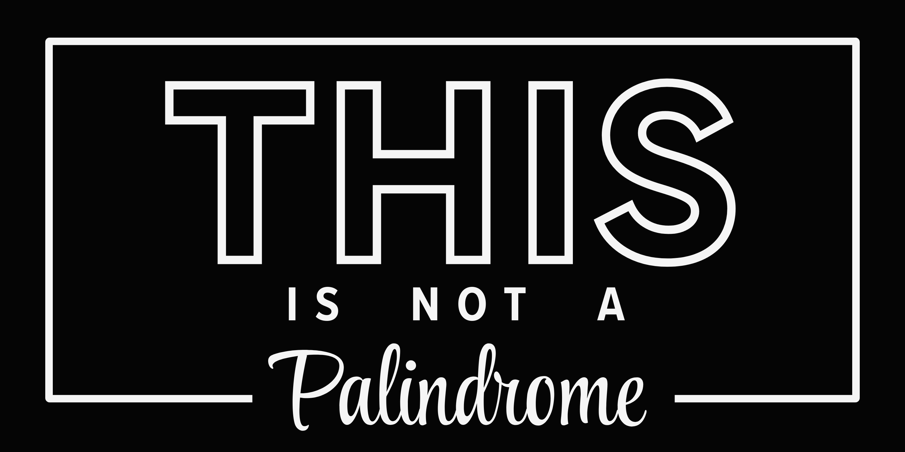 This is not a palindrome
